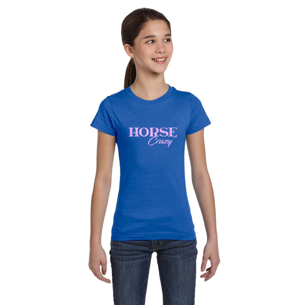 22154 Horse Crazy Girls Short Sleeve Tee