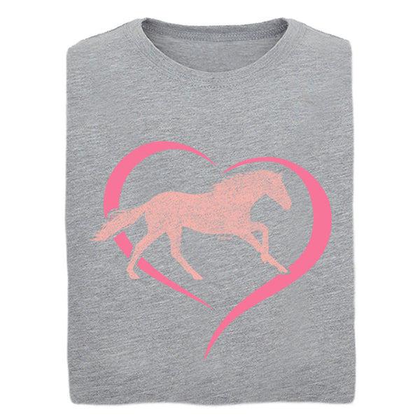 22169 Horse in Heart Girls Short Sleeve Tee