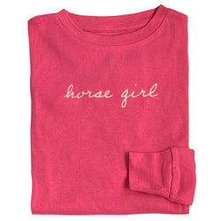 22557 - Horse Girl Long Sleeve Girls Tee