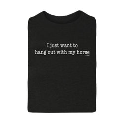 23108 Hang Out With My Horse Ladies Short Sleeve Tee