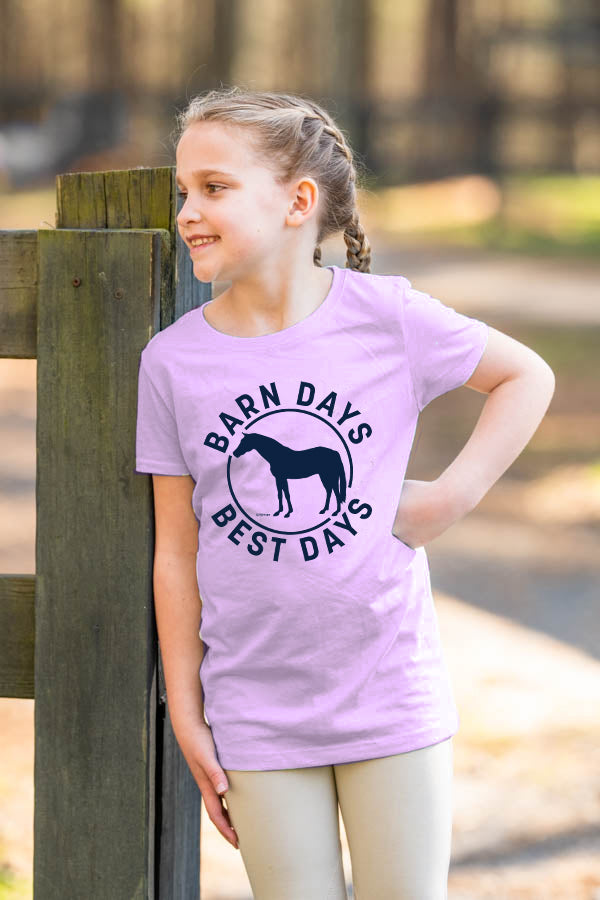 23128 Barn Days Best Days Girls Short Sleeve Tee