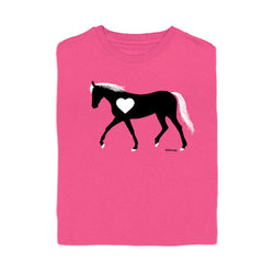 23132 Heart Horse Girls Short Sleeve Tee