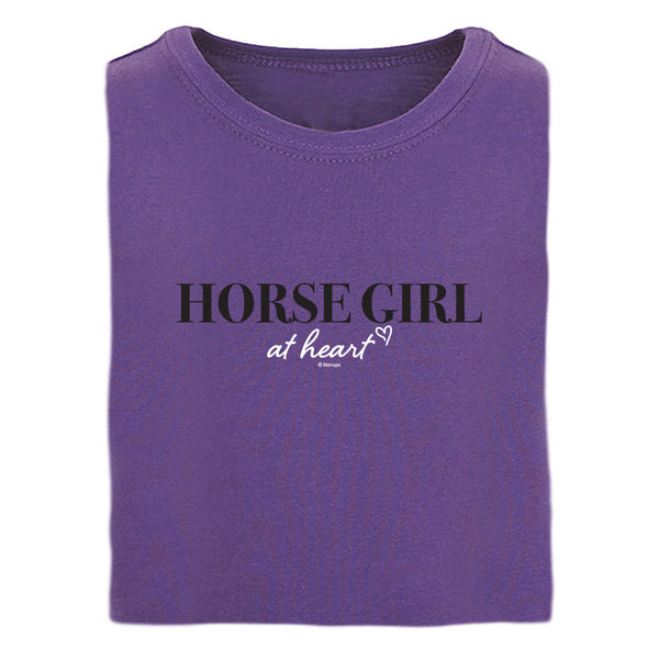 24124 Horse Girl at Heart Girls Short Sleeve Tee