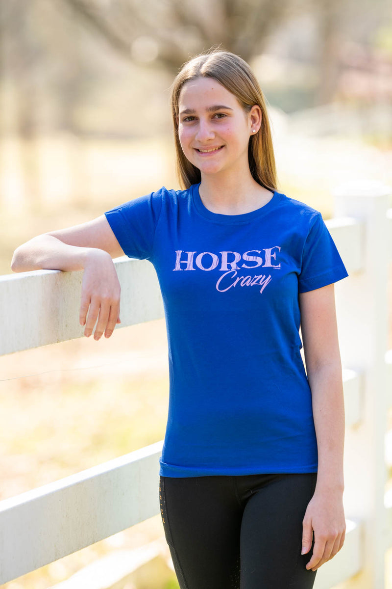 22154 Horse Crazy Girls Short Sleeve Tee