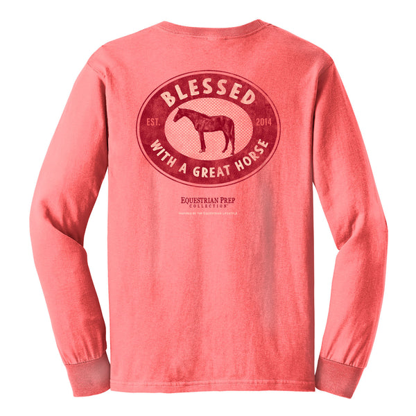 Blessed With A Great Horse - Adult Comfort Colors Long Sleeve Tee EP-182