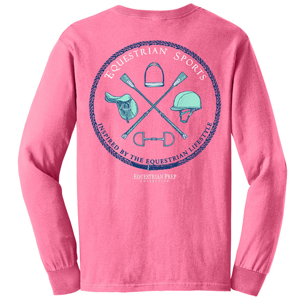 EP-191 Equestrian Sports - English - Adult Comfort Colors Long Sleeve Tee