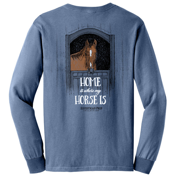 EP-326 Home Is Where My Horse Is - Youth Comfort Colors Long Sleeve Tee