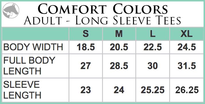 EP-107 Horses Rock - Adult Comfort Colors Long Sleeve Tee