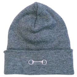 HA213 Eggbutt Bit Grey Knit Cap
