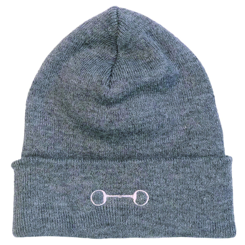 HA213 Eggbutt Bit Grey Knit Cap
